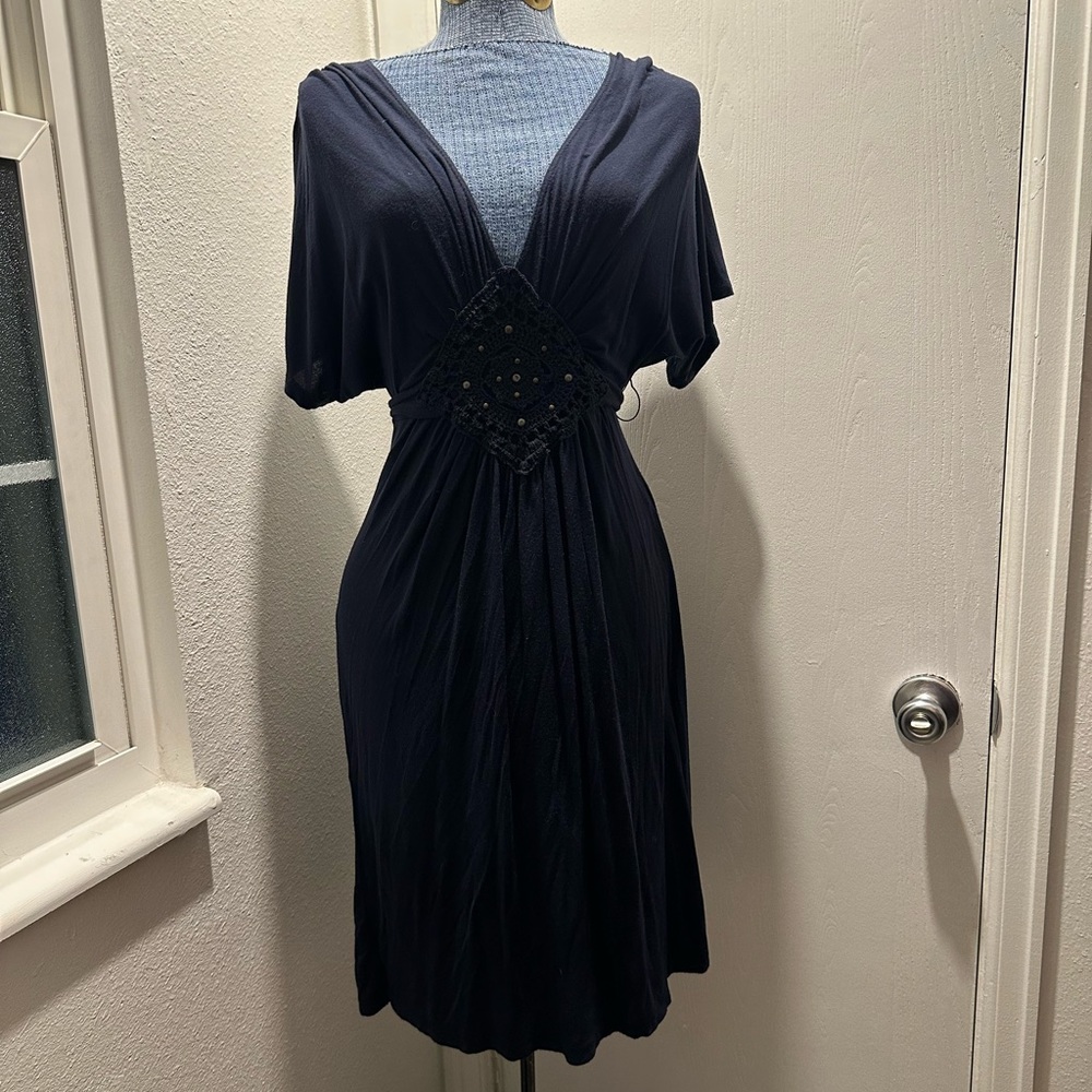 1920’s inspired navy summer dress